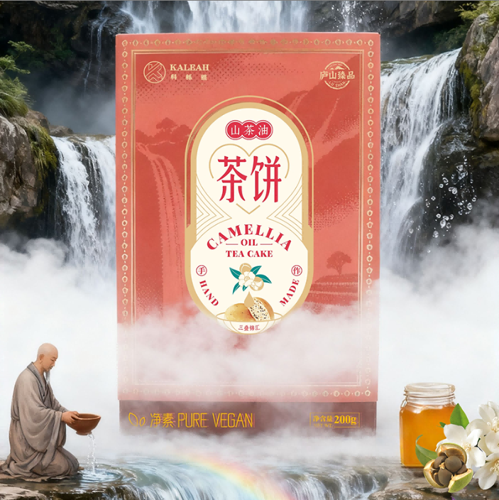 【科栎雅】江西特产山茶油盒装茶饼 禅茶伴侣 净素健康零食茶点